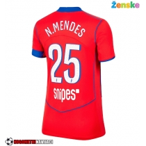 Ženske Nogometnih dresov Paris Saint-Germain Nuno Mendes #25 Tretji 2025-26 Kratki rokavi